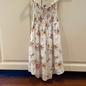 Strapless floral dress